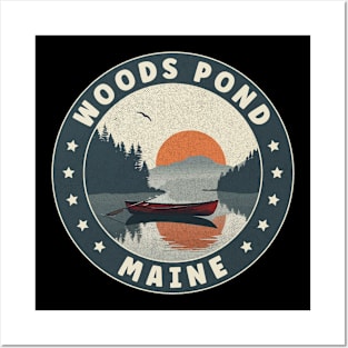 Woods Pond Maine Sunset Posters and Art